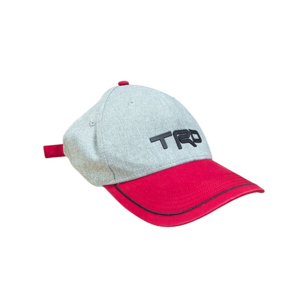 Vintage Toyota TRD Baseball Cap Hat Gray Red Racing Development Cars Unisex